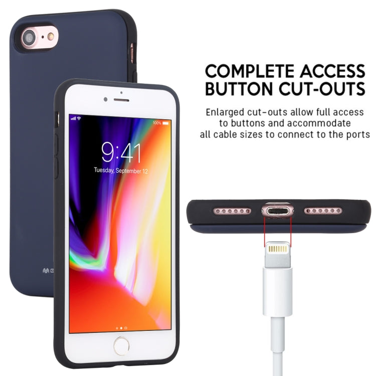 For iPhone SE 2022 / SE 2020 / 8 / 7 GOOSPERY MAGNETIC DOOR BUMPER Magnetic Catche Shockproof Soft TPU + PC Case With Card Slot