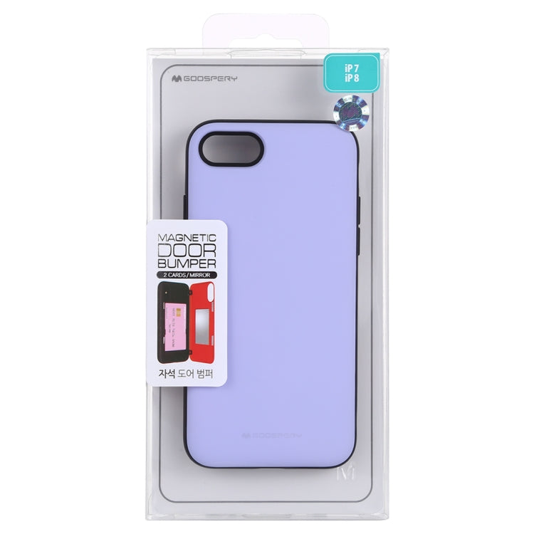 For iPhone SE 2022 / SE 2020 / 8 / 7 GOOSPERY MAGNETIC DOOR BUMPER Magnetic Catche Shockproof Soft TPU + PC Case With Card Slot