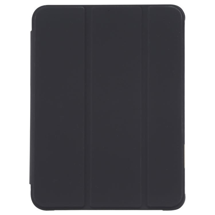 For iPad mini 6 TPU Transparent Back Cover Horizontal Flip Leather Tablet Case with Three-folding Holder & Pen Slot
