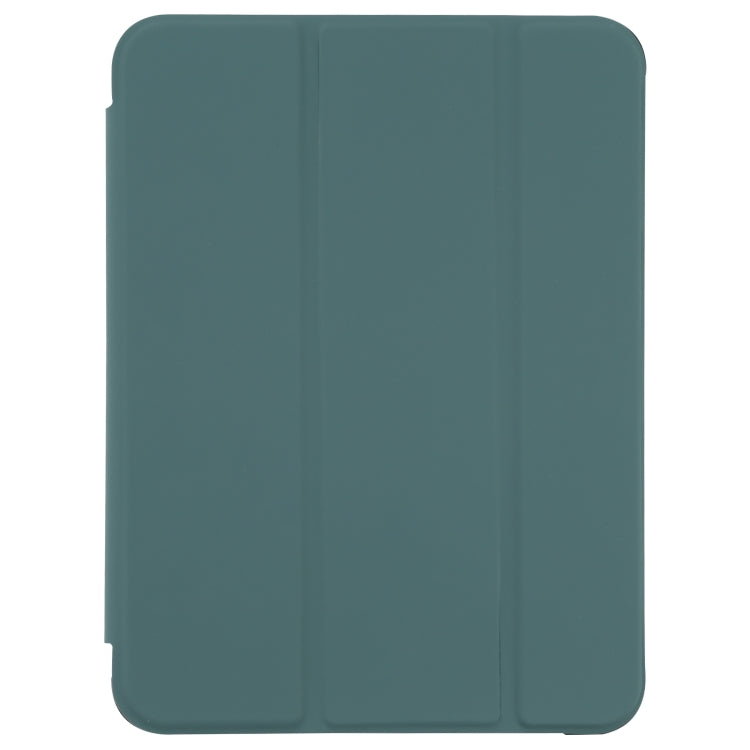 For iPad mini 6 TPU Transparent Back Cover Horizontal Flip Leather Tablet Case with Three-folding Holder & Pen Slot