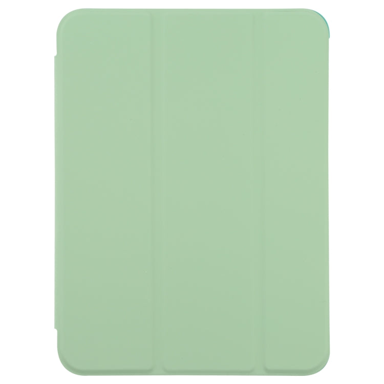 For iPad mini 6 TPU Transparent Back Cover Horizontal Flip Leather Tablet Case with Three-folding Holder & Pen Slot