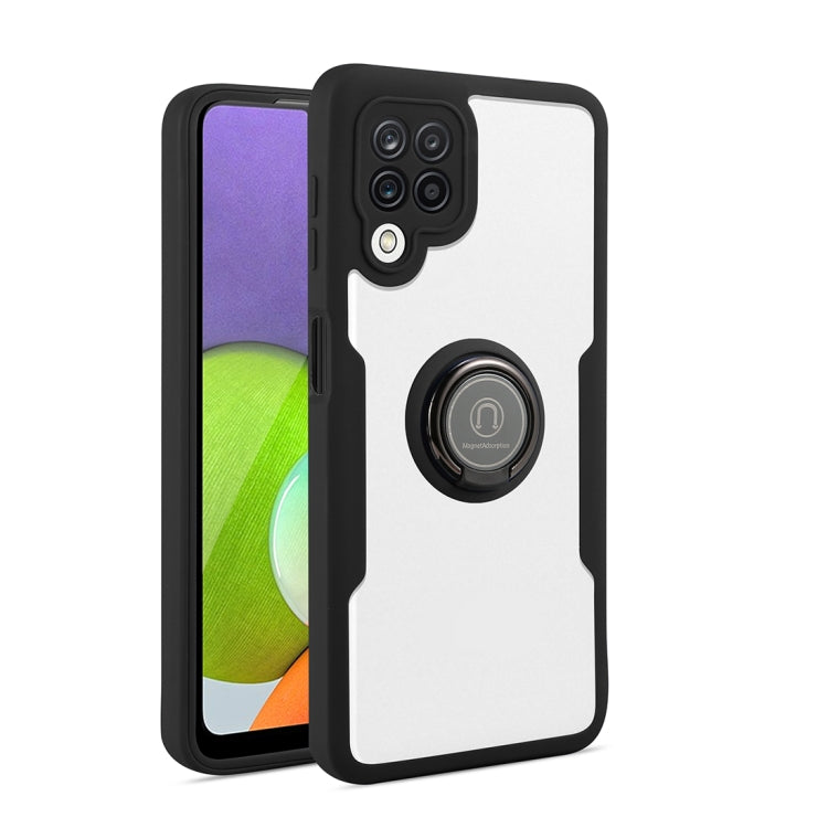 For Samsung Galaxy A22 4G 360 All-inclusive Dual-sided Magnetic Case with Ring Holder