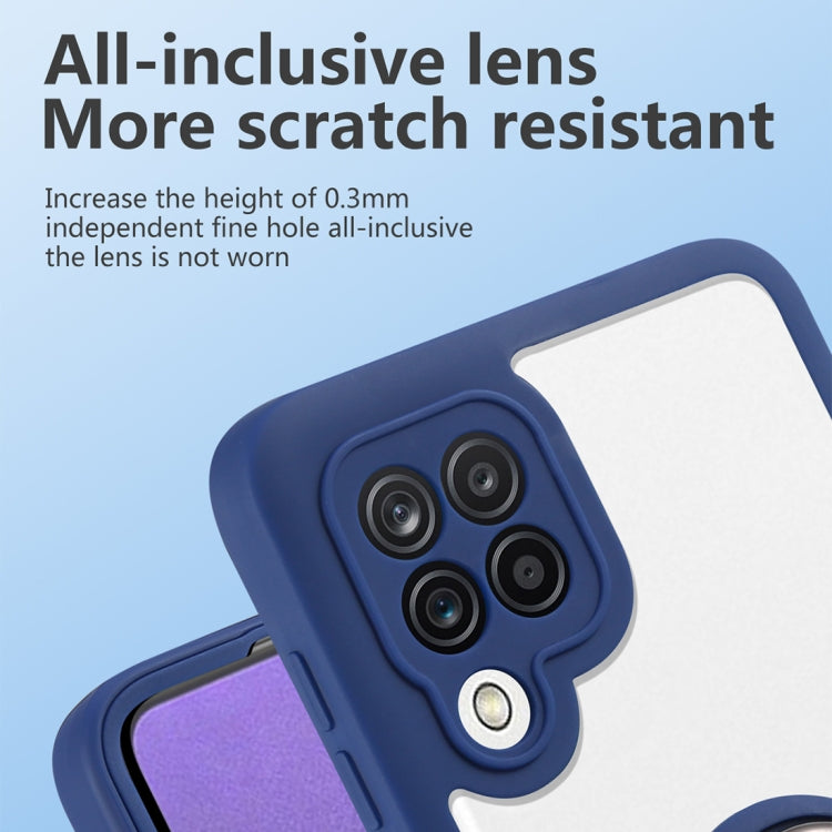 For Samsung Galaxy A22 4G 360 All-inclusive Dual-sided Magnetic Case with Ring Holder