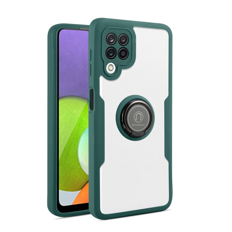 For Samsung Galaxy A22 5G 360 All-inclusive Dual-sided Magnetic Case with Ring Holder