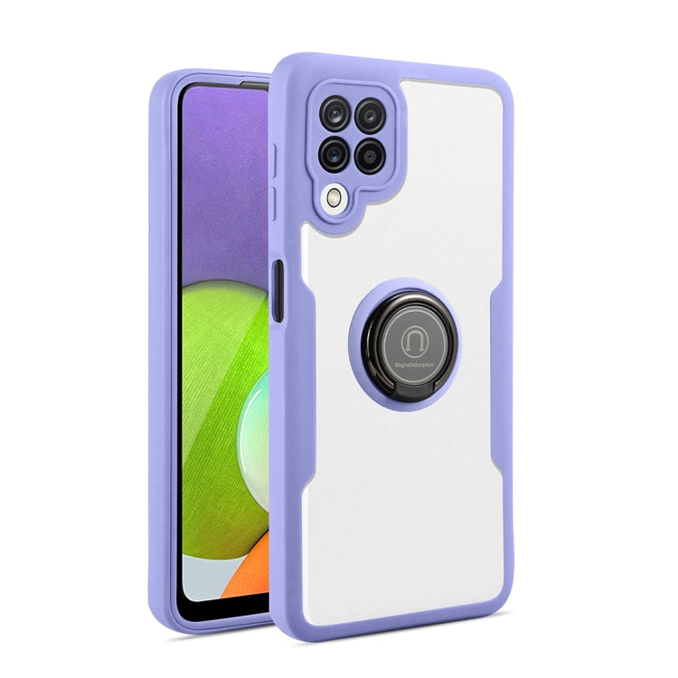 For Samsung Galaxy A22 5G 360 All-inclusive Dual-sided Magnetic Case with Ring Holder