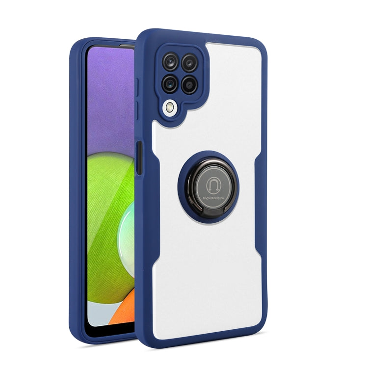 For Samsung Galaxy A22 5G 360 All-inclusive Dual-sided Magnetic Case with Ring Holder