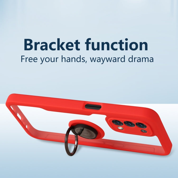 For OPPO A93 360 All-inclusive Dual-sided Magnetic Case with Ring Holder