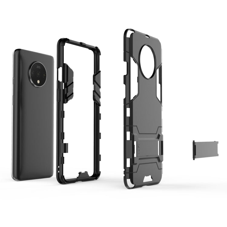 For OnePlus 7T Shockproof PC + TPU Protective Case with Holder