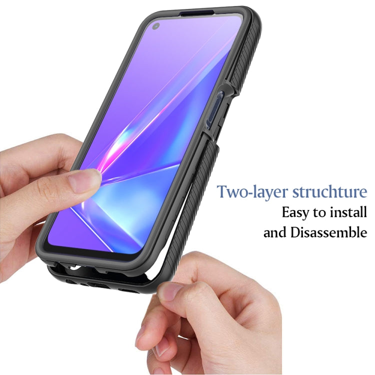 For OPPO A52 / A72 / A92 Starry Sky Solid Color Series Shockproof PC + TPU Protective Case with PET Film