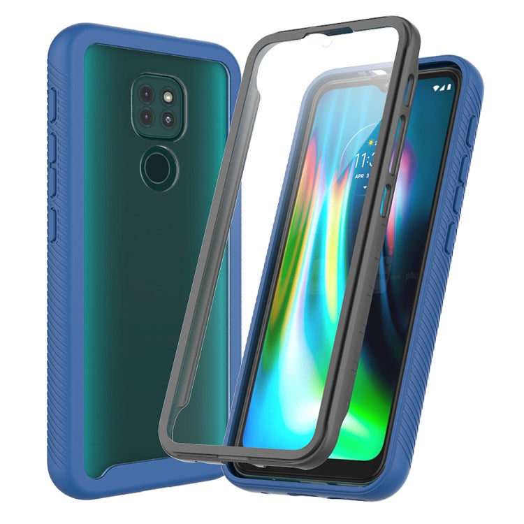 For Motorola Moto G9 Play Starry Sky Solid Color Series Shockproof PC + TPU Protective Case with PET Film