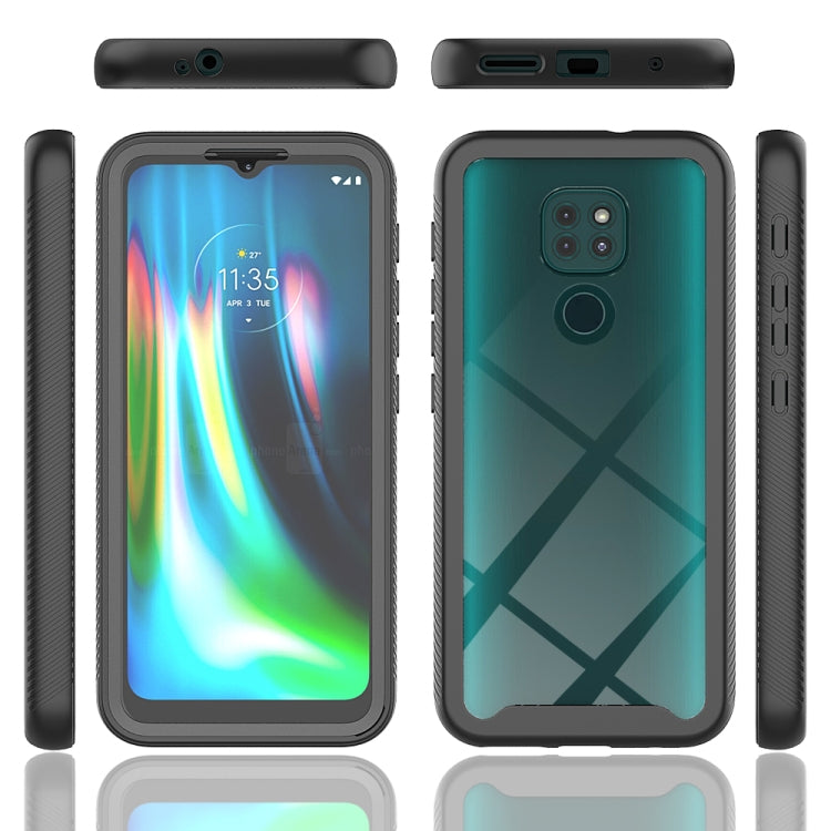 For Motorola Moto G9 Play Starry Sky Solid Color Series Shockproof PC + TPU Protective Case with PET Film