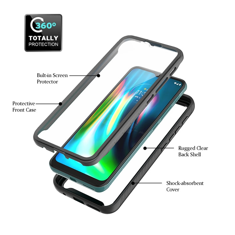 For Motorola Moto G9 Play Starry Sky Solid Color Series Shockproof PC + TPU Protective Case with PET Film