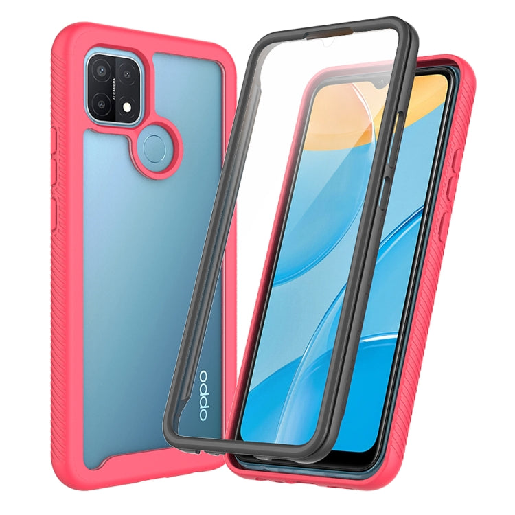 For OPPO A15 Starry Sky Solid Color Series Shockproof PC + TPU Protective Case with PET Film