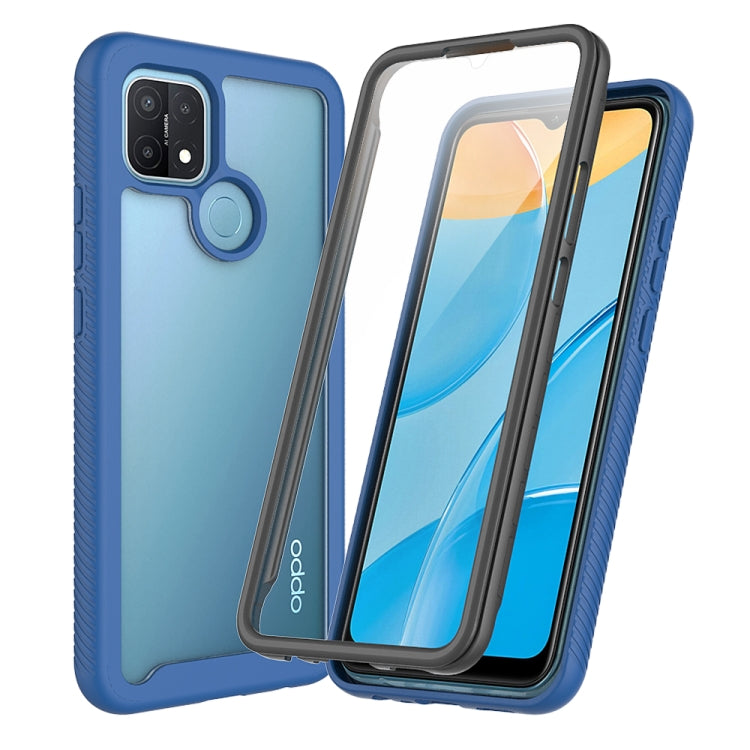 For OPPO A15 Starry Sky Solid Color Series Shockproof PC + TPU Protective Case with PET Film