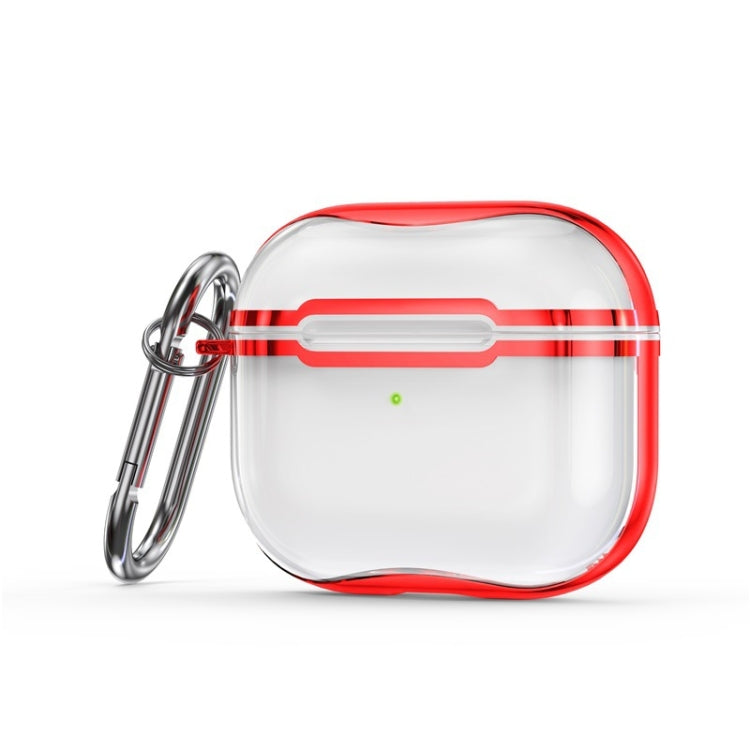 Electroplating Frame + Transparent TPU Earphone Protective Case with Hook For AirPods 3