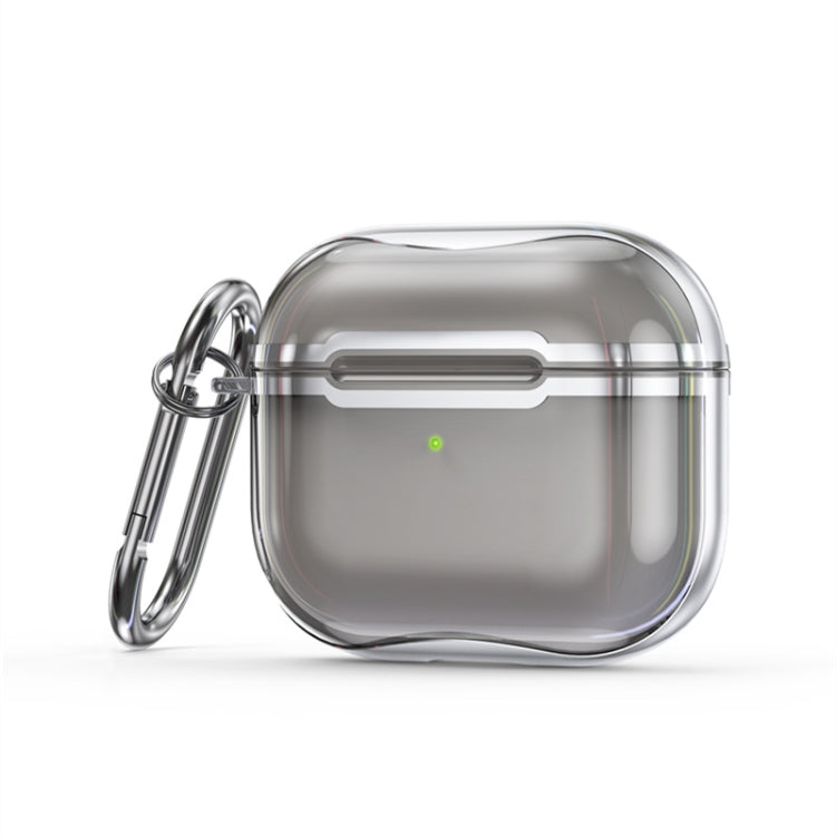 Electroplating Frame + Transparent TPU Earphone Protective Case with Hook For AirPods 3