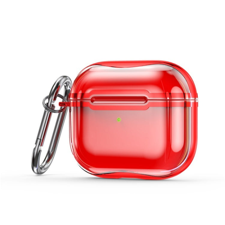 Electroplating Frame + Transparent TPU Earphone Protective Case with Hook For AirPods 3