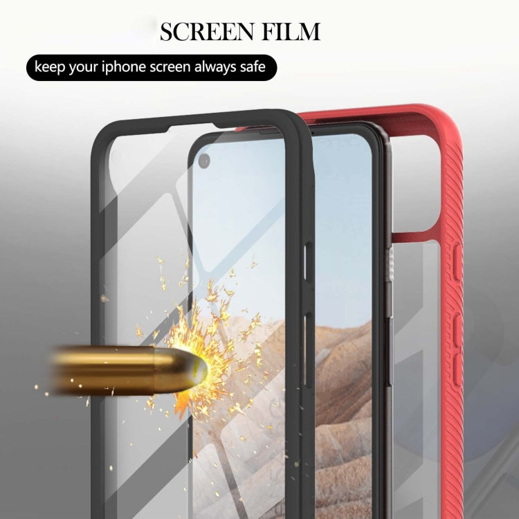 For Google Pixel 5A 5G Starry Sky Solid Color Series Shockproof PC + TPU Protective Case with PET Film