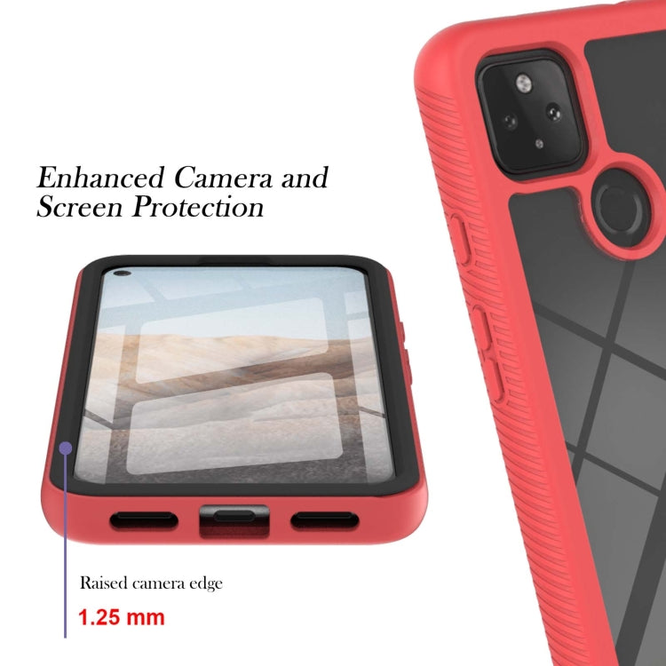 For Google Pixel 5A 5G Starry Sky Solid Color Series Shockproof PC + TPU Protective Case with PET Film