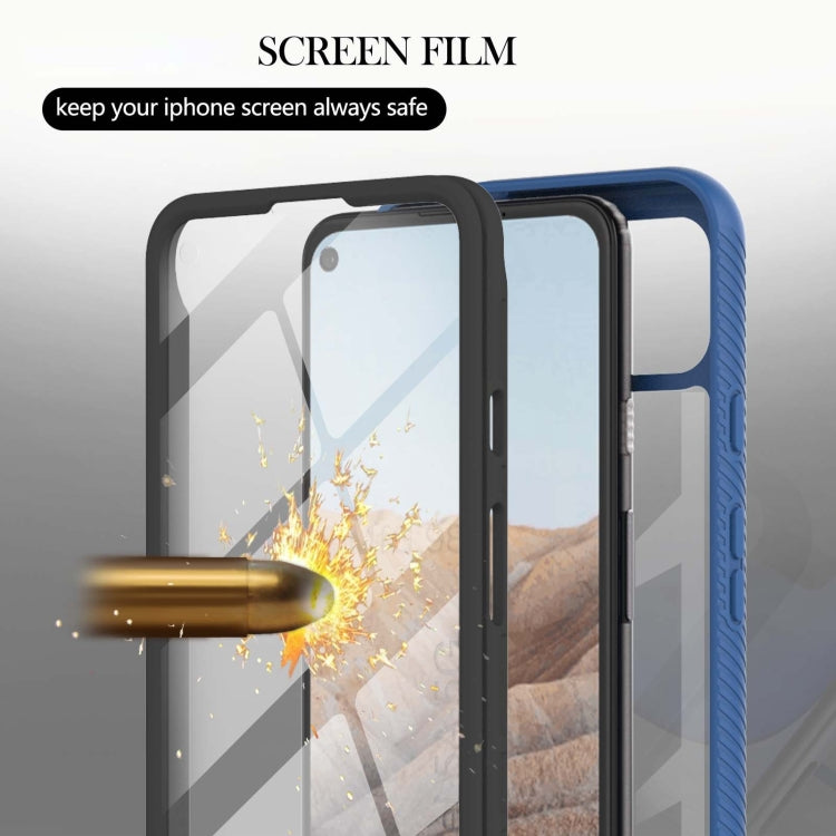 For Google Pixel 5A 5G Starry Sky Solid Color Series Shockproof PC + TPU Protective Case with PET Film