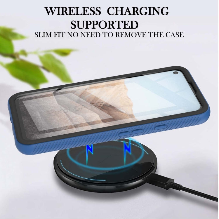 For Google Pixel 5A 5G Starry Sky Solid Color Series Shockproof PC + TPU Protective Case with PET Film