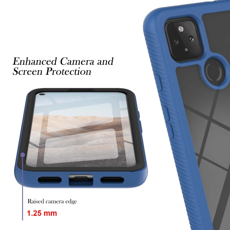 For Google Pixel 5A 5G Starry Sky Solid Color Series Shockproof PC + TPU Protective Case with PET Film