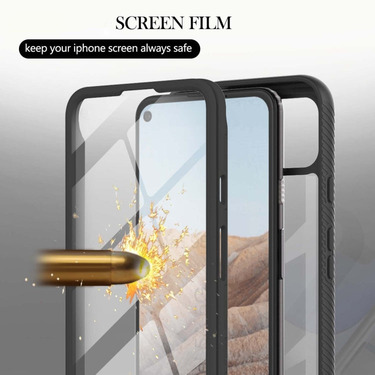 For Google Pixel 5A 5G Starry Sky Solid Color Series Shockproof PC + TPU Protective Case with PET Film