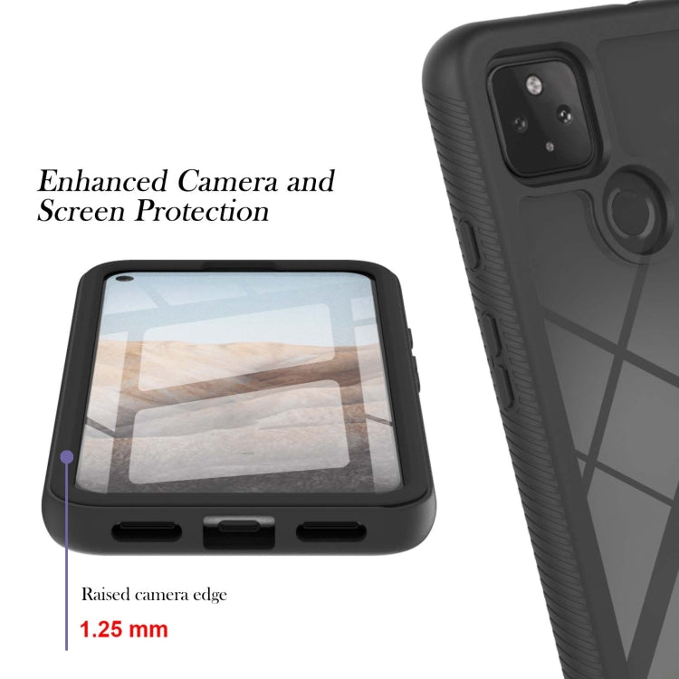 For Google Pixel 5A 5G Starry Sky Solid Color Series Shockproof PC + TPU Protective Case with PET Film