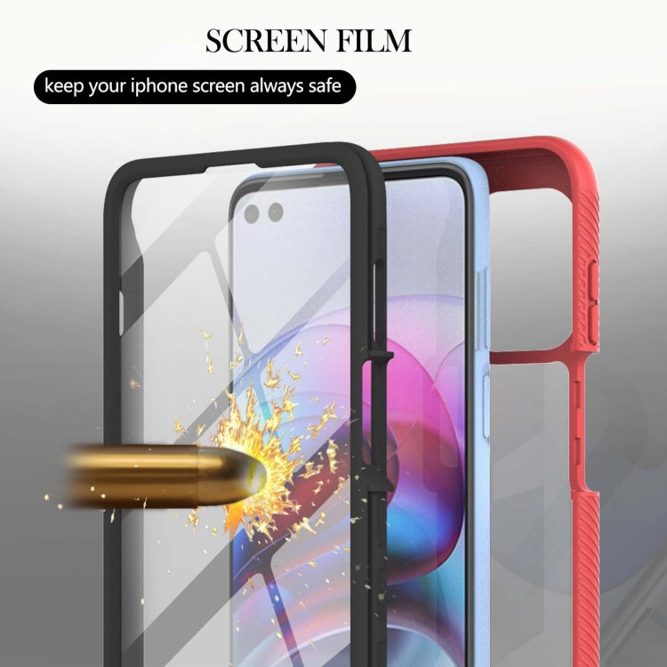 For Motorola Moto Edge S / G100 Starry Sky Solid Color Series Shockproof PC + TPU Protective Case with PET Film