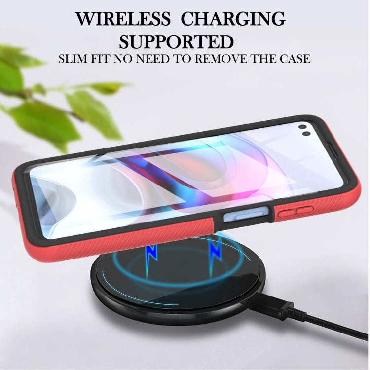 For Motorola Moto Edge S / G100 Starry Sky Solid Color Series Shockproof PC + TPU Protective Case with PET Film