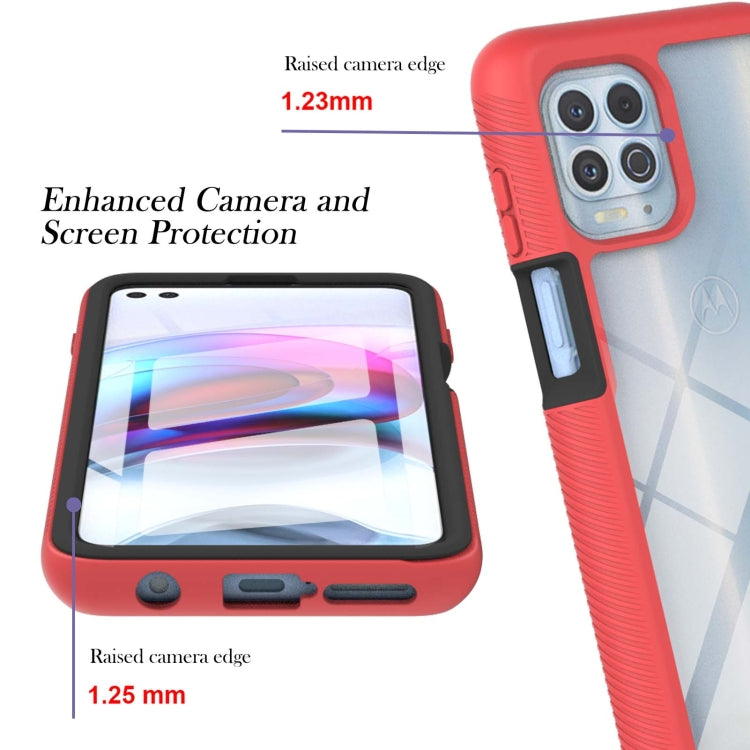 For Motorola Moto Edge S / G100 Starry Sky Solid Color Series Shockproof PC + TPU Protective Case with PET Film