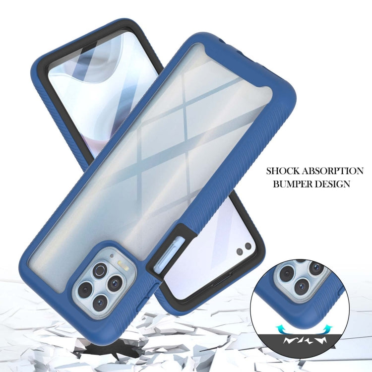 For Motorola Moto Edge S / G100 Starry Sky Solid Color Series Shockproof PC + TPU Protective Case with PET Film