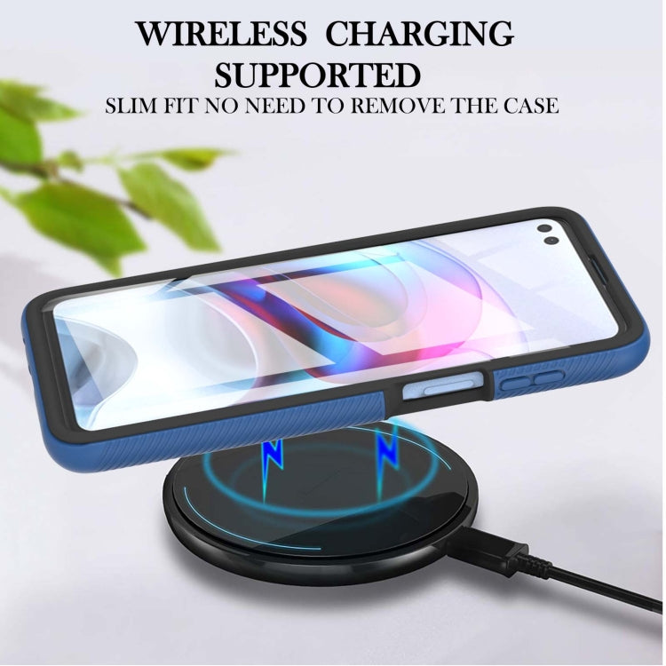 For Motorola Moto Edge S / G100 Starry Sky Solid Color Series Shockproof PC + TPU Protective Case with PET Film