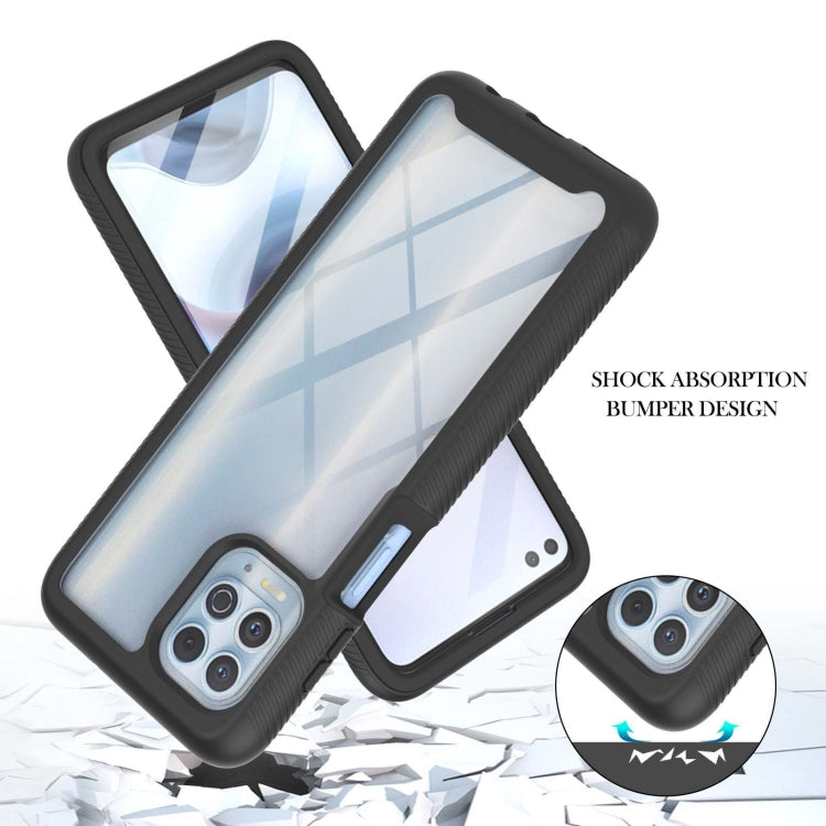 For Motorola Moto Edge S / G100 Starry Sky Solid Color Series Shockproof PC + TPU Protective Case with PET Film