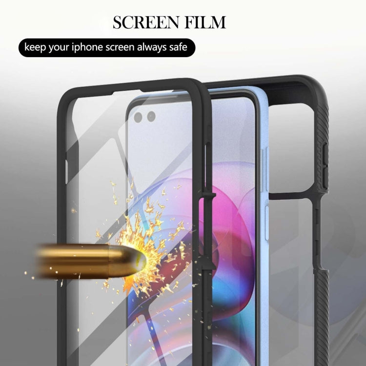 For Motorola Moto Edge S / G100 Starry Sky Solid Color Series Shockproof PC + TPU Protective Case with PET Film
