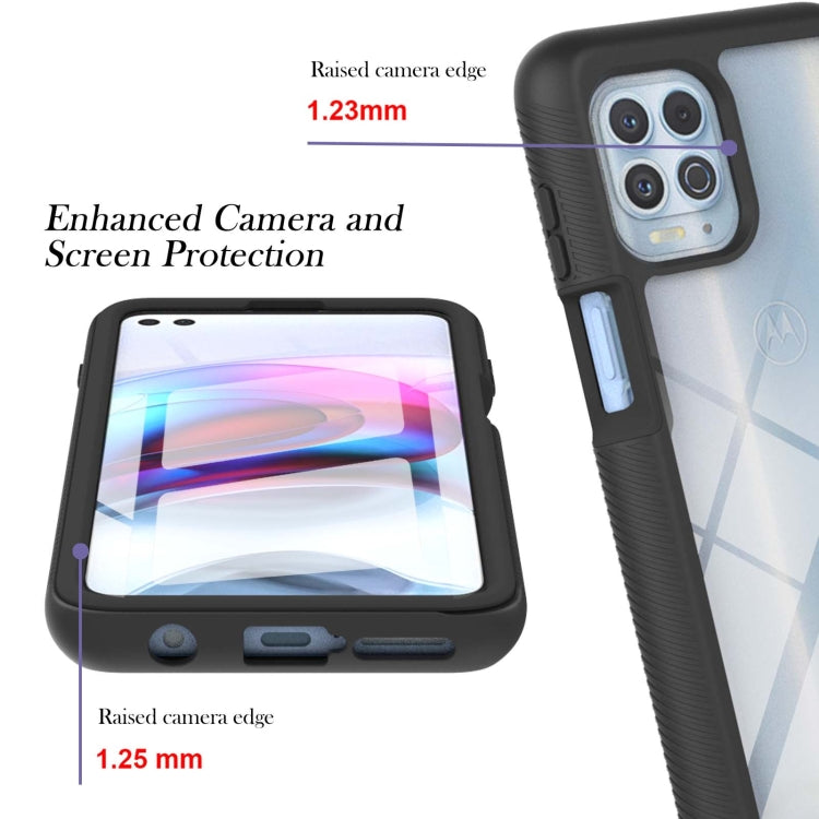 For Motorola Moto Edge S / G100 Starry Sky Solid Color Series Shockproof PC + TPU Protective Case with PET Film