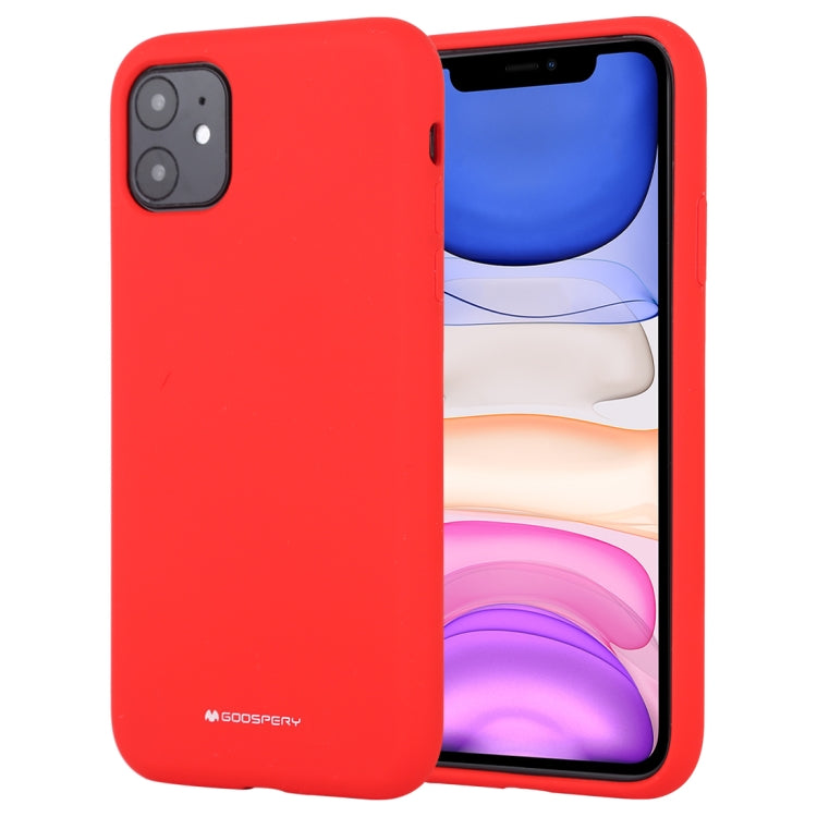 For iPhone 11 GOOSPERY SILICONE Solid Color Soft Liquid Silicone Shockproof Soft TPU Case