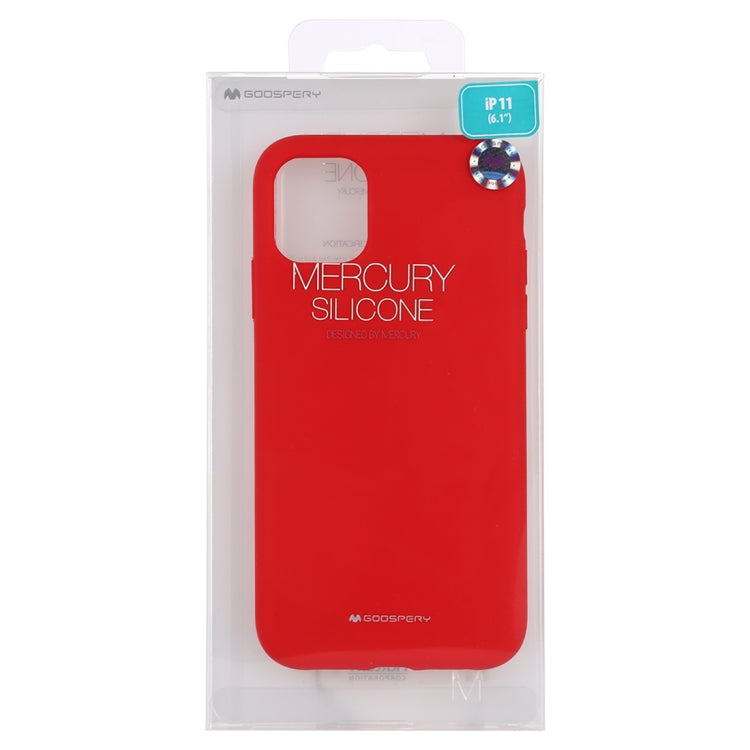 For iPhone 11 GOOSPERY SILICONE Solid Color Soft Liquid Silicone Shockproof Soft TPU Case
