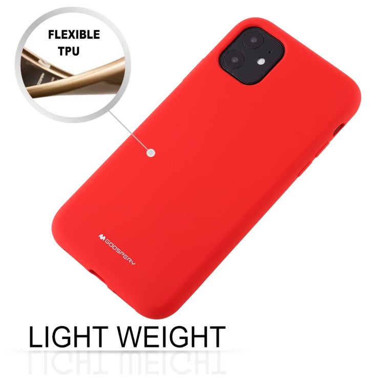 For iPhone 11 GOOSPERY SILICONE Solid Color Soft Liquid Silicone Shockproof Soft TPU Case