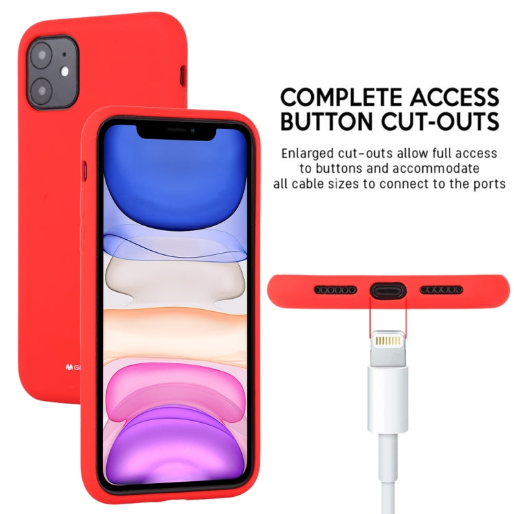 For iPhone 11 GOOSPERY SILICONE Solid Color Soft Liquid Silicone Shockproof Soft TPU Case