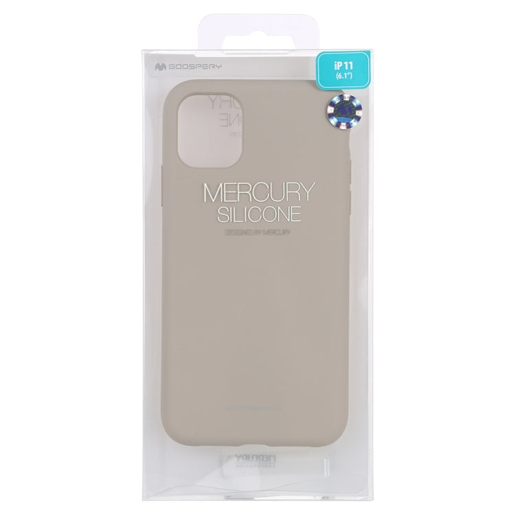 For iPhone 11 GOOSPERY SILICONE Solid Color Soft Liquid Silicone Shockproof Soft TPU Case