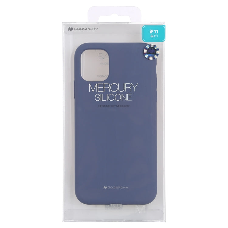 For iPhone 11 GOOSPERY SILICONE Solid Color Soft Liquid Silicone Shockproof Soft TPU Case