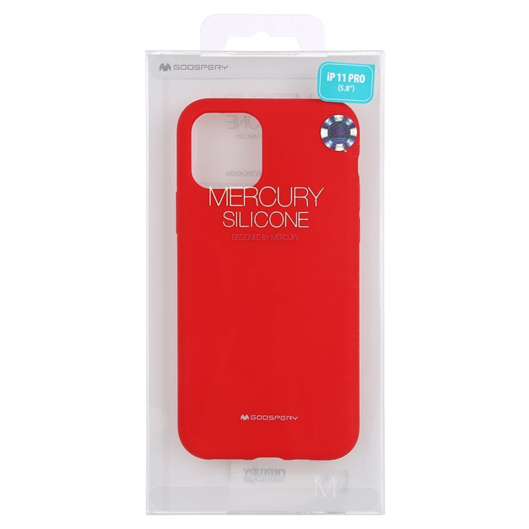 For iPhone 11 Pro GOOSPERY SILICONE Solid Color Soft Liquid Silicone Shockproof Soft TPU Case