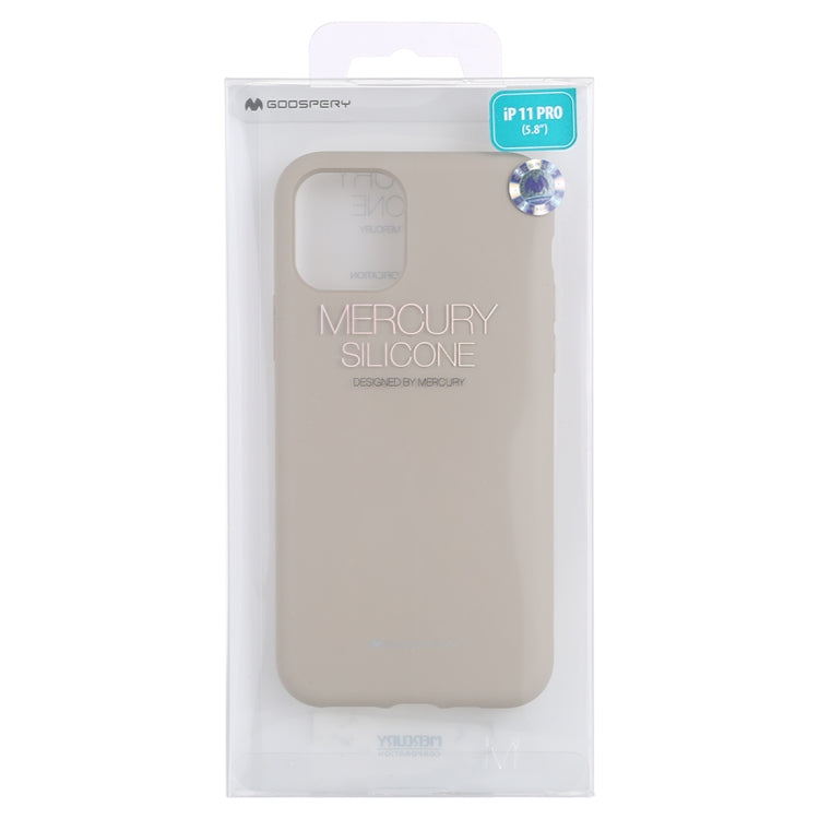 For iPhone 11 Pro GOOSPERY SILICONE Solid Color Soft Liquid Silicone Shockproof Soft TPU Case
