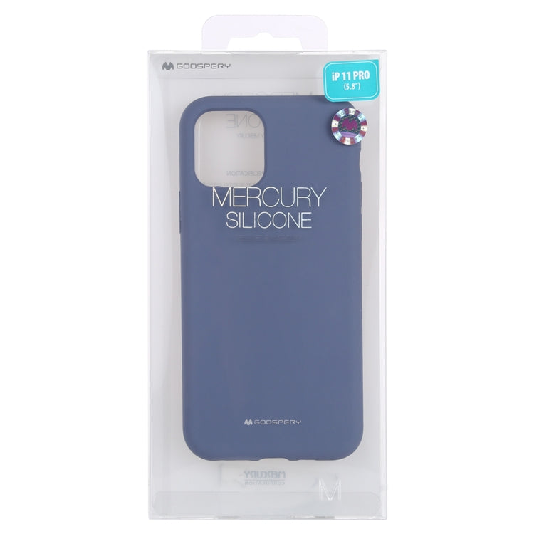For iPhone 11 Pro GOOSPERY SILICONE Solid Color Soft Liquid Silicone Shockproof Soft TPU Case