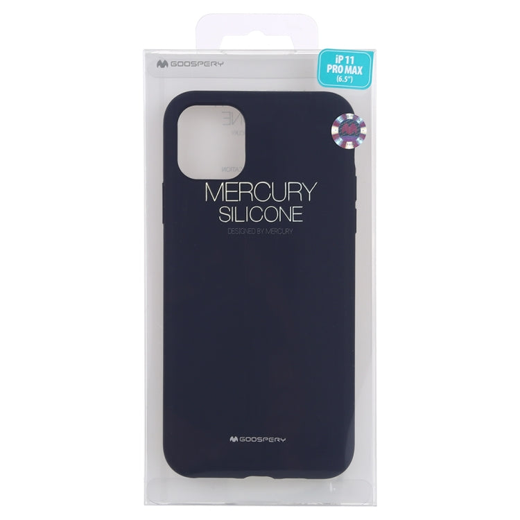For iPhone 11 Pro Max GOOSPERY SILICONE Solid Color Soft Liquid Silicone Shockproof Soft TPU Case