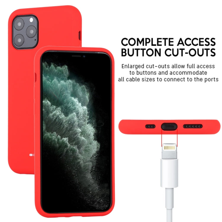 For iPhone 11 Pro Max GOOSPERY SILICONE Solid Color Soft Liquid Silicone Shockproof Soft TPU Case