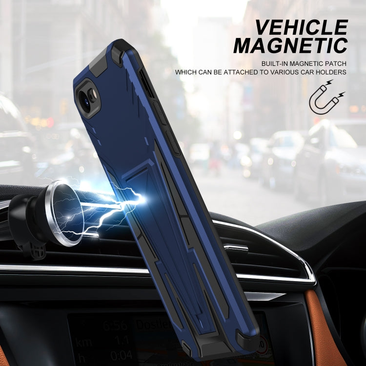For iPhone SE 2022 / SE 2020 / 8 / 7 Super V Armor PC + TPU Shockproof Case with Invisible Holder