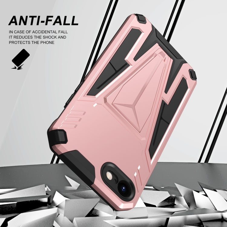 For iPhone SE 2022 / SE 2020 / 8 / 7 Super V Armor PC + TPU Shockproof Case with Invisible Holder