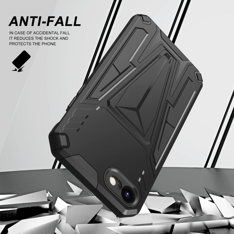 For iPhone SE 2022 / SE 2020 / 8 / 7 Super V Armor PC + TPU Shockproof Case with Invisible Holder
